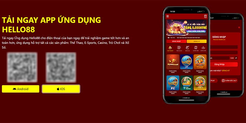 Quét mã QR tương ứng với hệ điều hành để tải ứng dụng về thiết bị di động