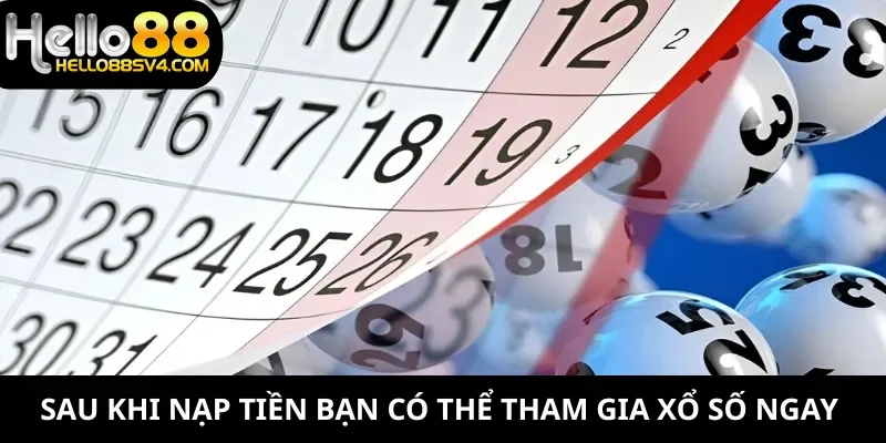 Sau khi nạp tiền bạn có thể tham gia xổ số ngay 