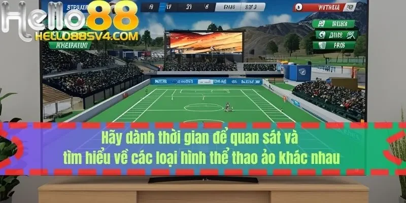Hãy dành thời gian để quan sát và tìm hiểu về các loại hình thể thao ảo khác nhau